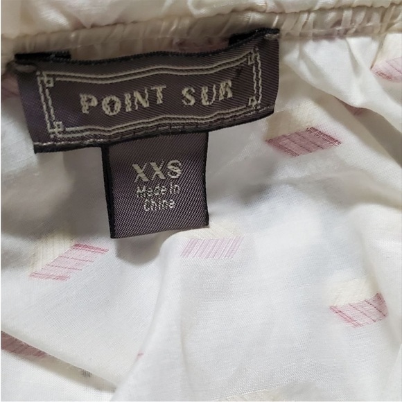 NWOT J. Crew Point Sur White, Red & Gold Pop Over Embroidery Blouse - Picture 4 of 5